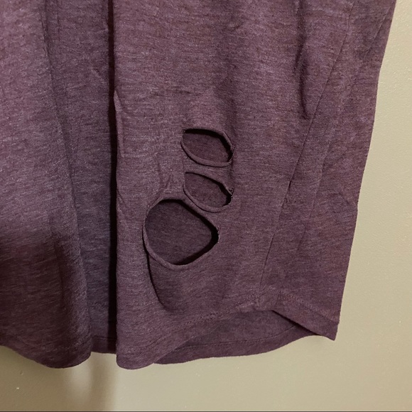 Burgundy Distressed Shirt - Picture 3 of 4